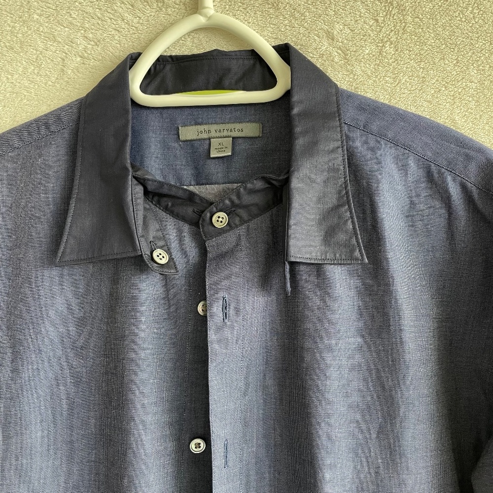 John Varvatos Dual-Collar Men’s Dress Shirt / X-Large